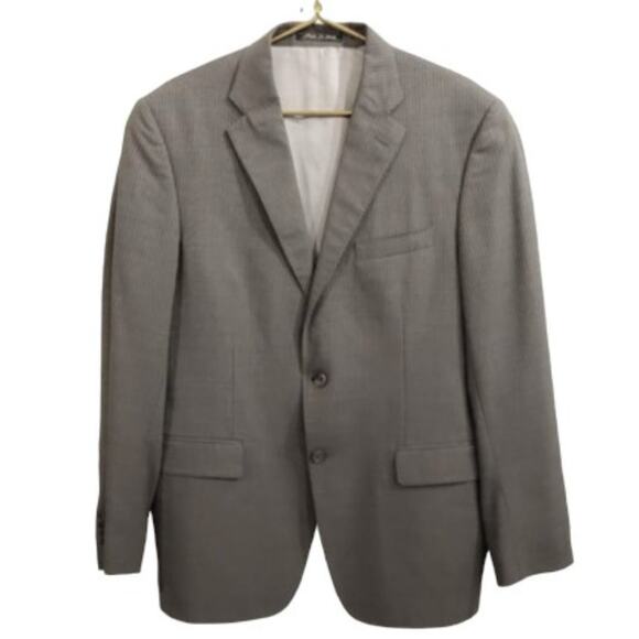 Versace WOOL Jacket Size 52  Gray w light Pinstripe Two Button Sport Coat Luxury - Picture 1 of 15
